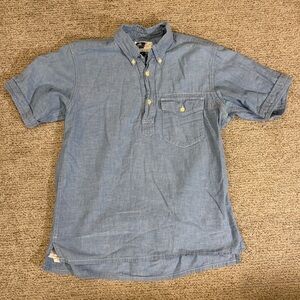 Engineered garments pullover men’s Chambrey short sleeve shirt